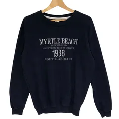 PACIFIC&CO スウェット トレーナー フロント刺繍 Pakistan製 Sサイズ ネイビー