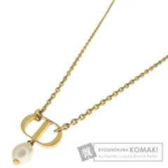 CHRISTIAN DIOR クリスチャンディオール CDロゴ パール ネックレス 金属製 レディース [中古]