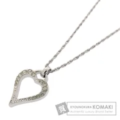 CHRISTIAN DIOR クリスチャンディオール ハート ラインストーン ネックレス 金属製 レディース [中古]