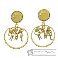 CHANEL シャネル ロゴ フープ イヤリング 金属製 レディース [中古]