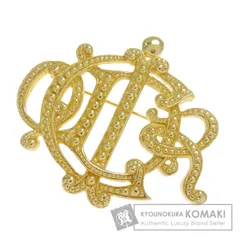 CHRISTIAN DIOR クリスチャンディオール ロゴ ブローチ 金属製 レディース [中古]