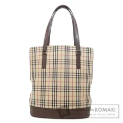 BURBERRY バーバリー ノバチェック トートバッグ キャンバス レディース [中古]