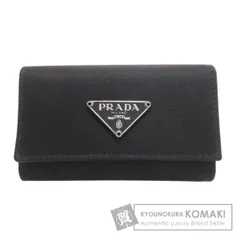 PRADA プラダ ロゴ金具 キーケース ナイロン レディース [中古]