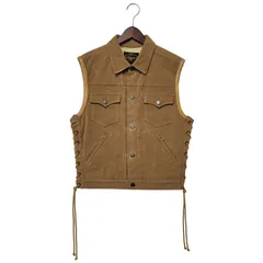 【中古品】 SKULL FLIGHT スカルフライト LACE UP SUEDE VEST レースアップ スウェード ベスト 【145-260129-cs-12-izu】