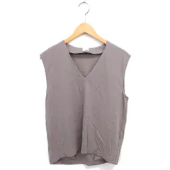 グリーンレーベルリラクシング ユナイテッドアローズ green label relaxing ベスト Vネック プルオーバー 薄手 グレー /TT