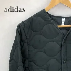 極美品 adidas MACE パテッドジャケット XB OFG79-KL5316 ノーカラー L ブラック ステッチ  タグ付 メンズ ファッション _219023