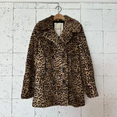 ウィメンズXS デニムアンドサプライ ラルフローレン レオパード ダブル コート