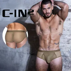 C-IN2 前開き ブリーフ ビキニ SHEER Fly Front Brief （ダークヌード） シースルー メッシュ CIN2 シーインツー メンズ下着 インナー 男性 パンツ アンダーウェア ブランド