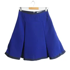 sacai luck サカイラック フレアスカート タック バックジップ 膝丈 ブルー サイズ2 レディースのサムネイル