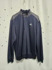 アディダス ネイビー ハーフジップアップ 100