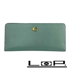 コーチ ■未使用■ 二つ折り 長財布 ウォレット 札入れ グリーン レザー 箱 【529931】8