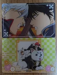 銀魂 ポップアップ アクリルカード ホログラム 缶バッジ 銀時 土方 神楽 沖田