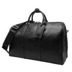 【新品】グッチ 725282 1W3CN 1000 (ブラック) バッグ ハンドバッグ GUCCI GG SUPREME EMBOSSED BAG GGスプリーム エンボス ボストン 2WAY 斜め掛け ブティックライン メンズ【ラッピング対象外】