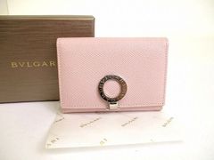 ブルガリ BVLGARI ロゴクリップ グレインレザー 名刺入れ カードケース