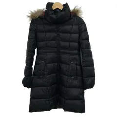 ブルーレーベルクレストブリッジ ダウンコート サイズ36 S レディース - 黒 長袖/フード・ラクーンファートリム着脱可/冬