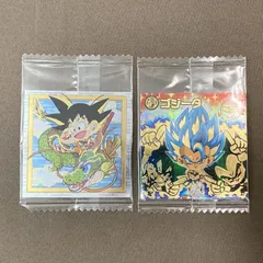 [浜館54-1433] ドラゴンボール ウェハースシール W13-16 孫悟空 W10-S1 ゴジータ 2枚セット [中古品]