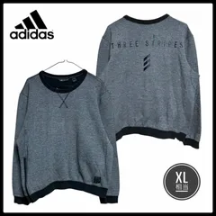 美品 アディダス ADICROSS メランジ クルーネック スウェット  ゴルフ ウェア グレー