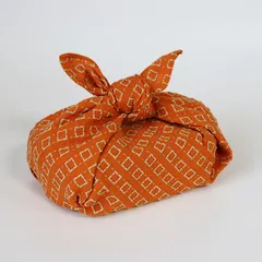 ランチクロス 風呂敷 小風呂敷 お弁当包み ふろしき 四角刺子 50cm 綿100% オレンジ 日本製 国産 おしゃれ かわいい 大人 男性 女性 男の子 女の子 小学生 中学生 高校生 お弁当 弁当箱用