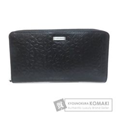 Calvin Klein カルバンクライン ロゴ 長財布（小銭入れあり） レザー レディース [中古]