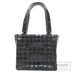 CHANEL シャネル チョコバー シルバー金具 トートバッグ エナメル レディース [中古]