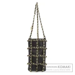 CHANEL シャネル チェーンショルダーポーチ ゴールド金具 アクセサリーポーチ ラムスキン レディース [中古]