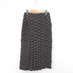 クラネ CLANE 未使用 タグ付 スカート フロントプリーツ ラップ ロング ペイズリー柄 総柄 0 ブラウン 茶 /TT