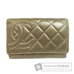 CHANEL シャネル カンボンライン シルバー金具 二つ折り財布（小銭入れあり） カーフ レディース [中古]