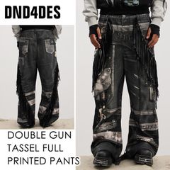 極美品】DND4DES 転写デニム フレアパンツ 総柄 y2k archive - メルカリ