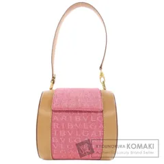 BVLGARI ブルガリ ロゴマニア ハンドバッグ キャンバス レザー レディース [中古]