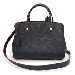 ルイ ヴィトン M42747 モンテーニュ BB  モノグラムアンプラント マリーヌルージュ ネイビー 2way ショルダー ハンドバッグ 斜め掛け レザー ゴールド金具 LOUIS VUITTON（未使用　展示品）