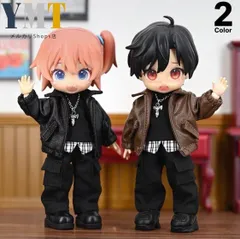 オビツ11 ドール服 ライダース風ジャケット 12分の1 GSCねんどろいどどーる ピコニーモ おしゃれ 撮影小物 ぬい撮り 秋冬コーデ 男の子 女の子 兼用 d-87
