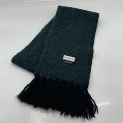 KO3779□Paul Smith ポールスミス ウール100％ マフラー ストール グリーン系