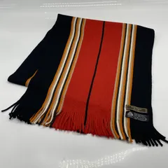 KO3780□Paul Stuart ウール ストライプ マフラー ストール ドイツ製 状態良好