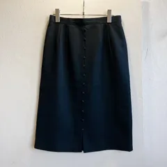 美品✨ インポートアンドセレクト Import & Select 膝下 タイト スカート レディース 大きめ フロントボタン 飾りボタン 裏地あり 日本製 きれいめ シンプル ベーシック 大人カジュアル オフィスカジュアル 通勤 上品 オールシーズン 黒