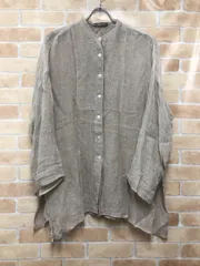 【中古】 HELIOPOLE エリオポール CRUNCHY LINEN TUNIC SHIRT 12003060036HN ベージュ 38 111416579のサムネイル