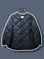 M/ H&M(エイチアンドエム) キルティング ダウン ジャケット ブラック /0129
