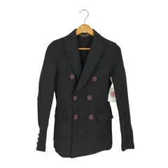 コムデギャルソンオムプリュス COMME des GARCONS HOMME PLUS ラバーボタン ポリ縮 ダブルブレスト テーラードジャケット メンズ JPN：XS 