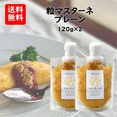 マスターネ プレーン 120ｇ×2 無添加 粒マスタード 酢と蜂蜜のやさしい酸味 日本製 パウチタイプ ご褒美調味料 ぷちぷち 食感のサムネイル