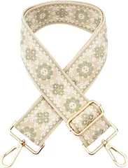 emmy's shop ショルダーストラップ バッグ用 太め ショルダーベルト 後付け 単品 ショルダー紐 付け替え 調節可能 (グリーンベージュ)