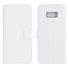 Galaxy S9+ Plus 手帳型ケース カバー レザー 合皮 シンプル マグネット開閉 カード収納 スタンド機能付き au SC-03K SCV39 ホワイト 白