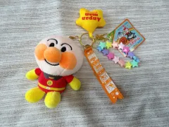 アンパンマン ぬいぐるみ キーホルダー + 星 装飾
