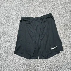 L NIKE ブラック ハーフパンツ スウッシュ ロゴ (2842)