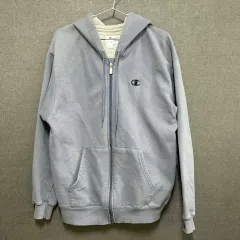 ユニセックス Champion 起毛 フードジップアップ グレーM