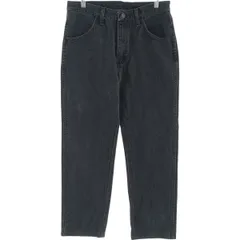 古着 ラスラー RUSTLER ブラックデニム ストレートデニムパンツ メンズw30相当/eaa417237