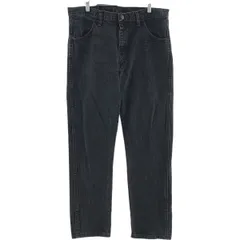 古着 ラスラー RUSTLER ブラックデニム ストレートデニムパンツ メンズw36相当/eaa417262