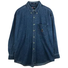 古着 ラルフローレン Ralph Lauren CHAPS チャップス 長袖 ボタンダウンデニムシャツ メンズL相当/eaa611309