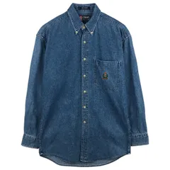 古着 ラルフローレン Ralph Lauren CHAPS チャップス 長袖 ボタンダウンデニムシャツ メンズS相当/eaa611310