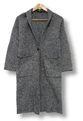 ユニクロ　UNIQLO ツイードニットコート  ロングニットカーディガン  アウター グレー レディースSサイズ ■管理番号L29786AWS26-260126-10（990）