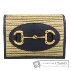GUCCI グッチ 621887 ホースビット 二つ折り財布（小銭入れあり） キャンバス レザー レディース [中古]