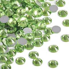 SREGIT ラインストーン ネイルパーツ 【キラキラ輝く】 ガラス ネイル デコ パーツ 大容量 (SS04/約1.6mm, ライトグリーン)